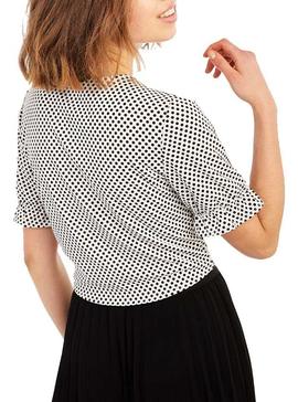 T-Shirt Naf Naf Dots Branco para Mulher