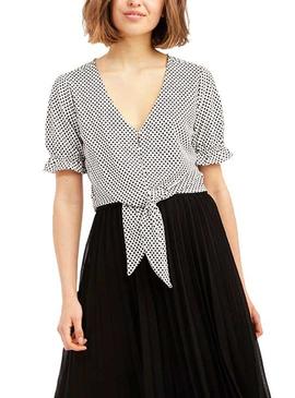 T-Shirt Naf Naf Dots Branco para Mulher