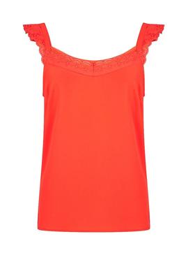 T-Shirt Naf Naf Embroidery Vermelho para Mulher