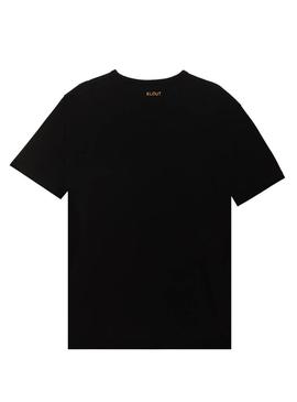 T-Shirt Klout Organic Premium Preto para Homem