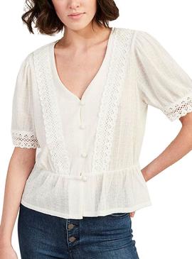 T-Shirt Naf Naf Fluida Branco para Mulher