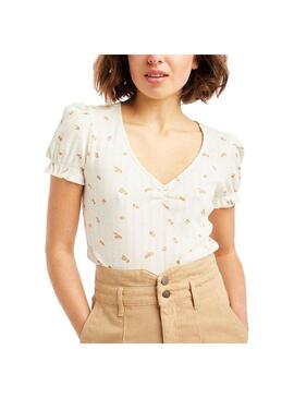 T-Shirt Naf Naf Printed Branco para Mulher