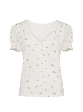 T-Shirt Naf Naf Printed Branco para Mulher