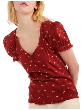 T-Shirt Naf Naf Printed Vermelho para Mulher