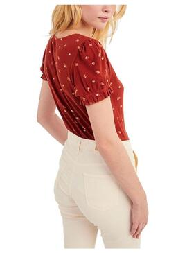 T-Shirt Naf Naf Printed Vermelho para Mulher