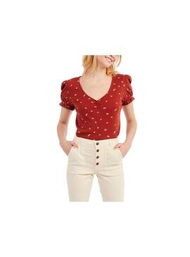 T-Shirt Naf Naf Printed Vermelho para Mulher
