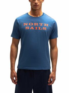 T-Shirt North Sails Logo Camisola Azul para Homem