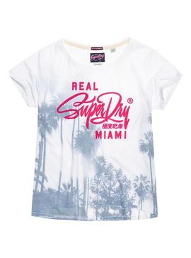 T-Shirt Superdry Miami Branco para Mulher