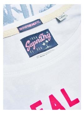 T-Shirt Superdry Miami Branco para Mulher