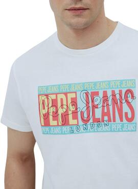 T-Shirt Pepe Jeans Mark Branco para Homem
