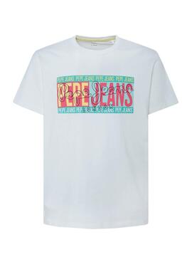 T-Shirt Pepe Jeans Mark Branco para Homem