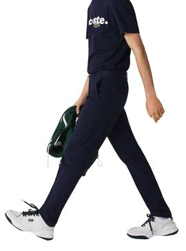 Calças Lacoste Chino Azul Marinho para Homem