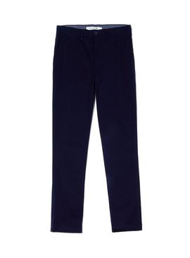 Calças Lacoste Chino Azul Marinho para Homem