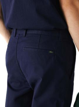 Calças Lacoste Chino Azul Marinho para Homem