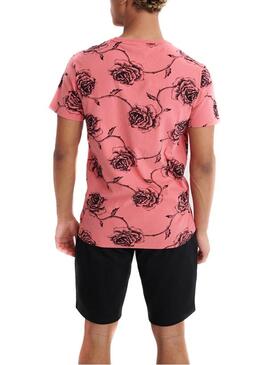 T-Shirt Superdry Aop Supply Rosa para Homem