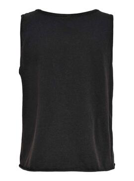 T-Shirt Only Lucy Life Tank Preto para Mulher